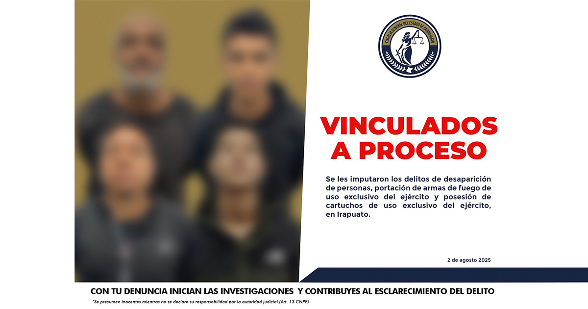 TV4 Noticias Guanajuato | Vinculan a proceso a cuatro detenidos con ...